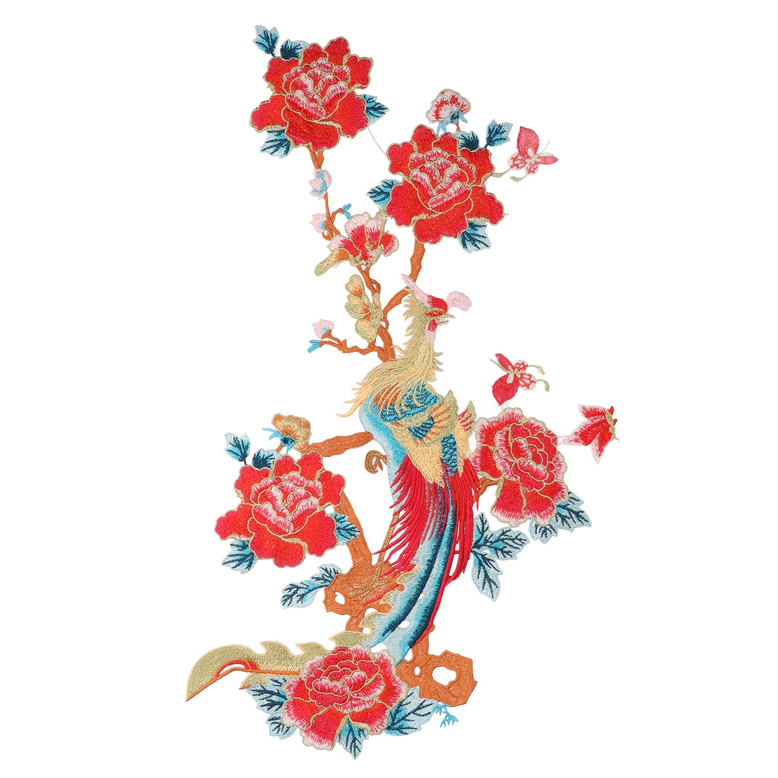 Applique Patch Flower - Flower Patch Phoenix Flowers Chinese Style