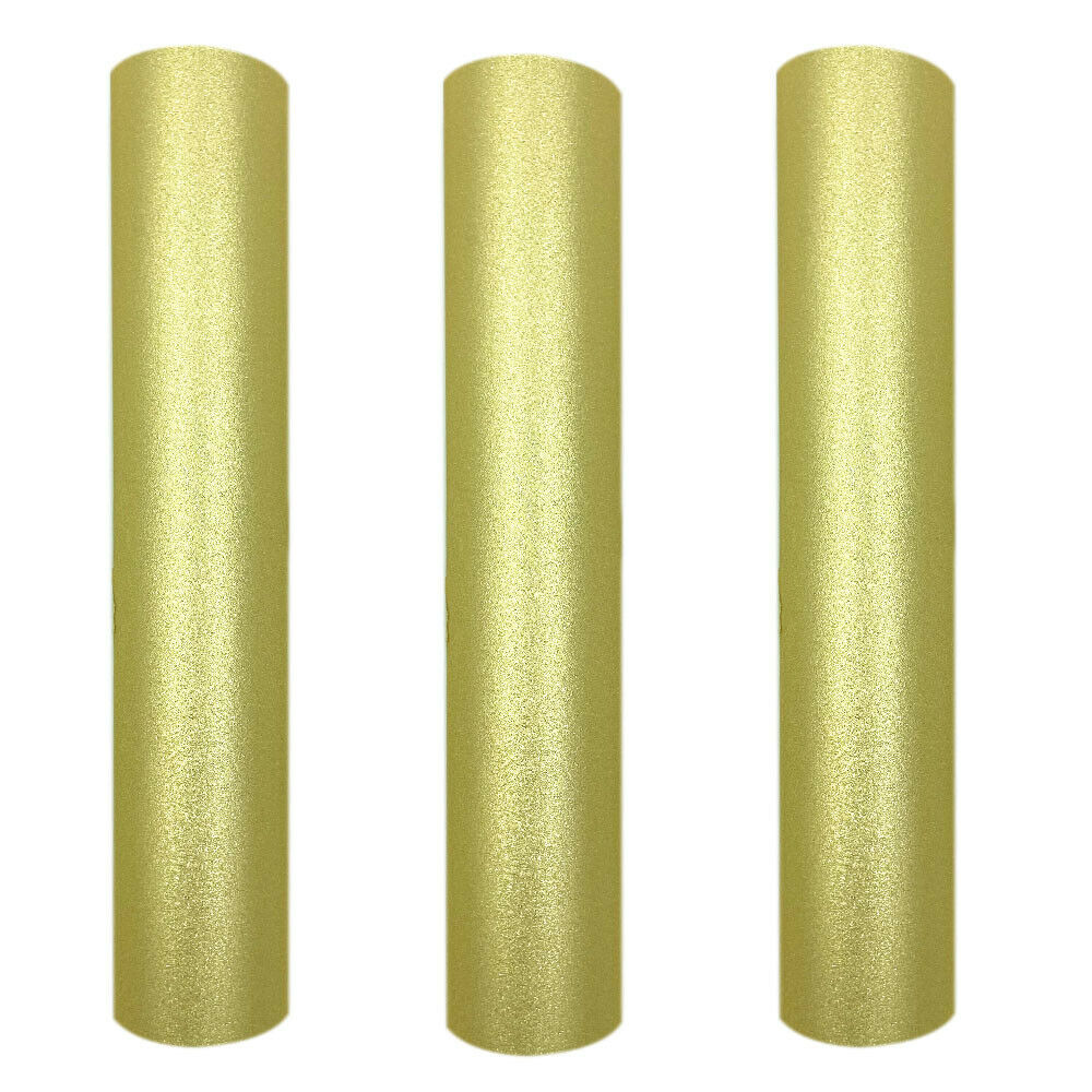 Glitter Vinyl Roll - Glitter Gold Adhesive Craft Vinyl Glass