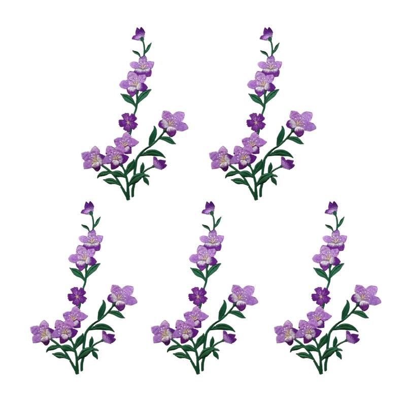 Applique Patch Flower - R9UF 5Pcs Embroidery Applique Iron on