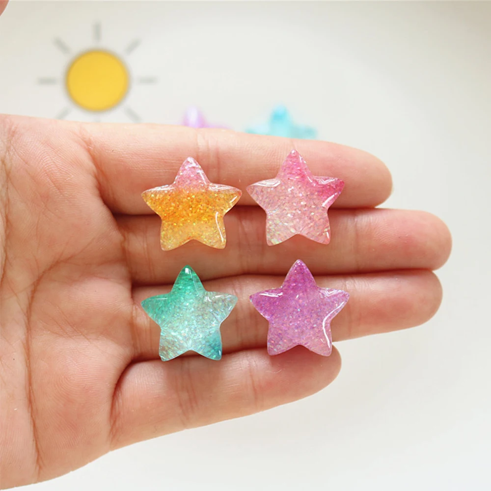 10PCS Gradient Star Series Res - огляд і ціна Christmas Craft Embellishment