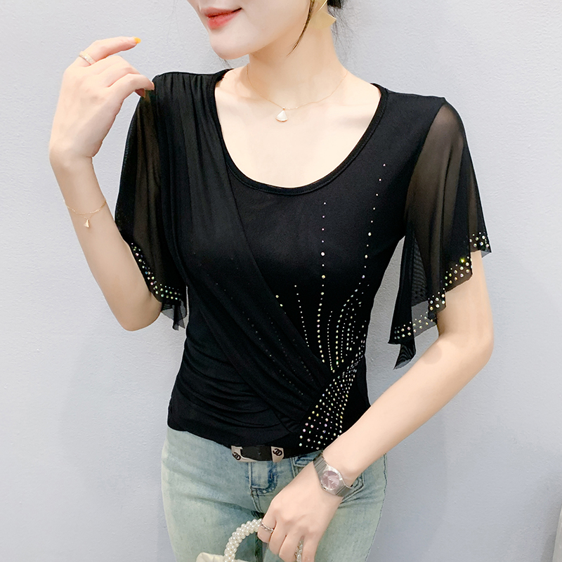2025 Summer Women's Mesh Top:  - огляд і ціна Beaded Trim Fringe