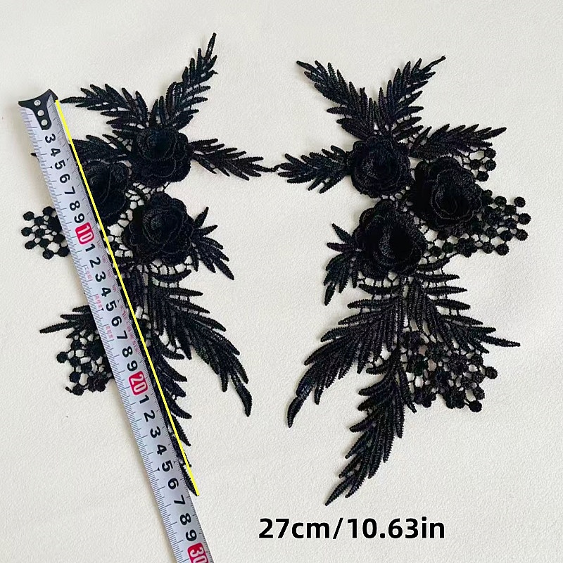 2Pieces/1 Pair Embroidery Sewi - огляд і ціна Applique Patch Flower