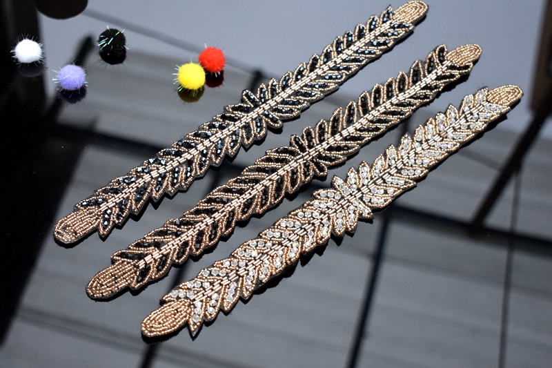 Long leaves leaf handmade appl - огляд і ціна Beaded Trim Fringe