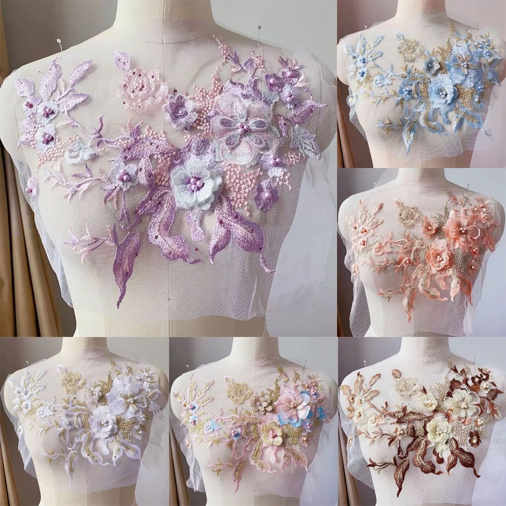 3D Flowers Beaded Lace Fabrics - огляд і ціна Applique Patch Flower