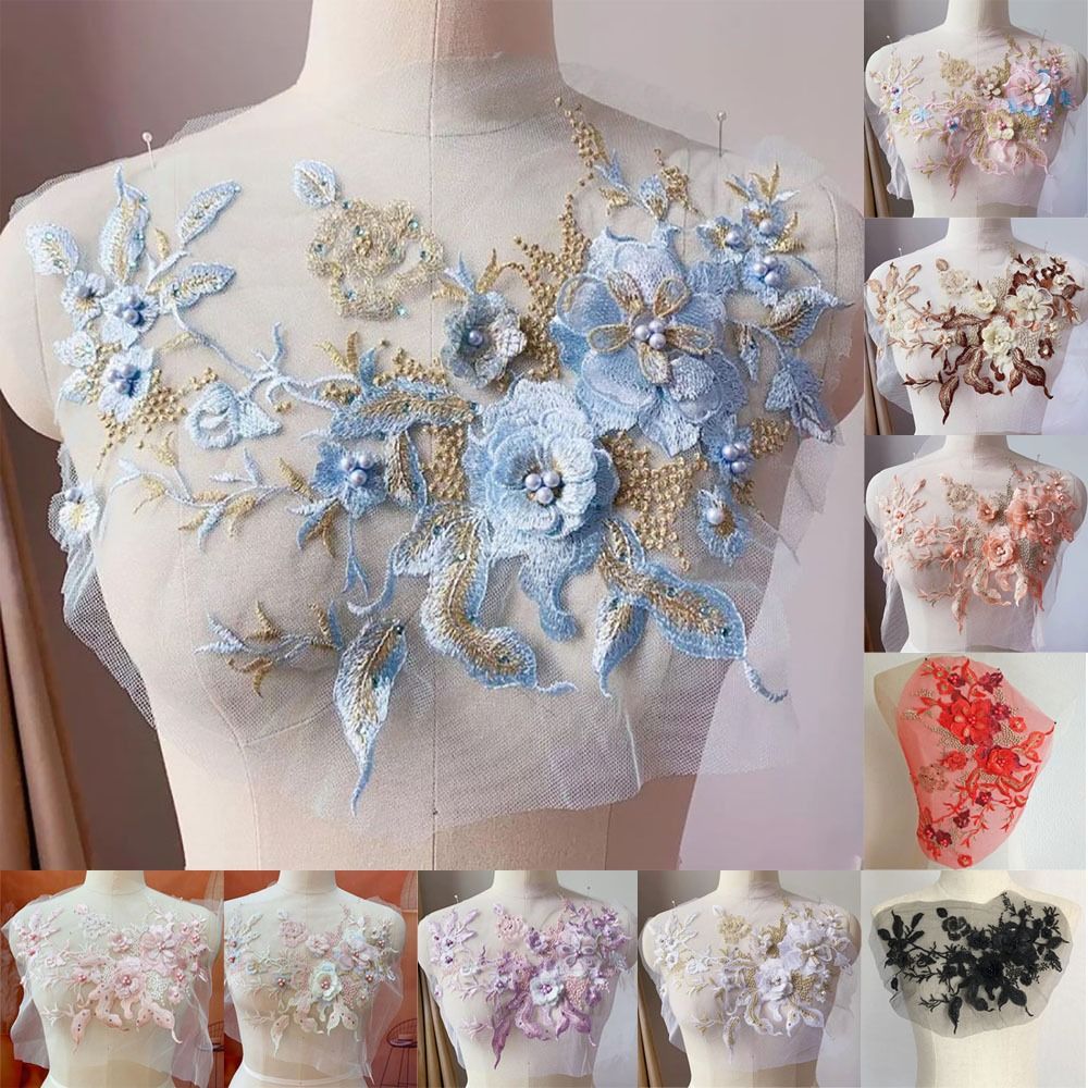 3D Flowers Beaded Lace Fabrics - огляд і ціна Applique Patch Flower