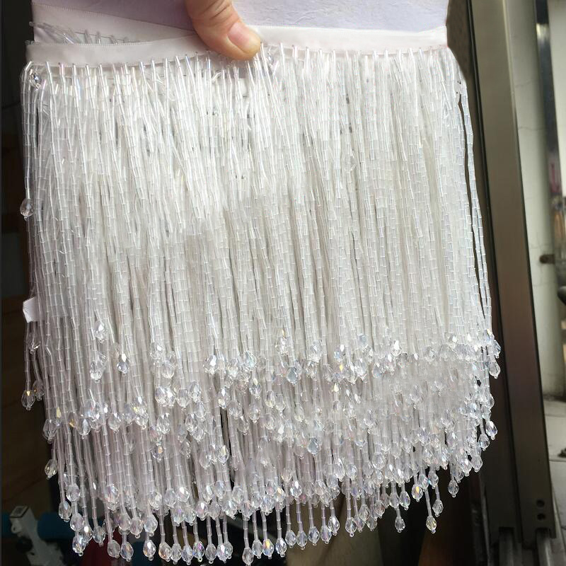 90x15cm Crystal Tassel Lace Be - огляд і ціна Beaded Trim Fringe