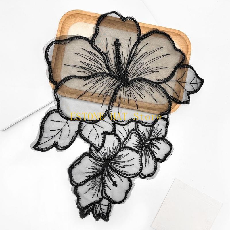 49MF Eye-Catching Flower Tulle - огляд і ціна Applique Patch Flower