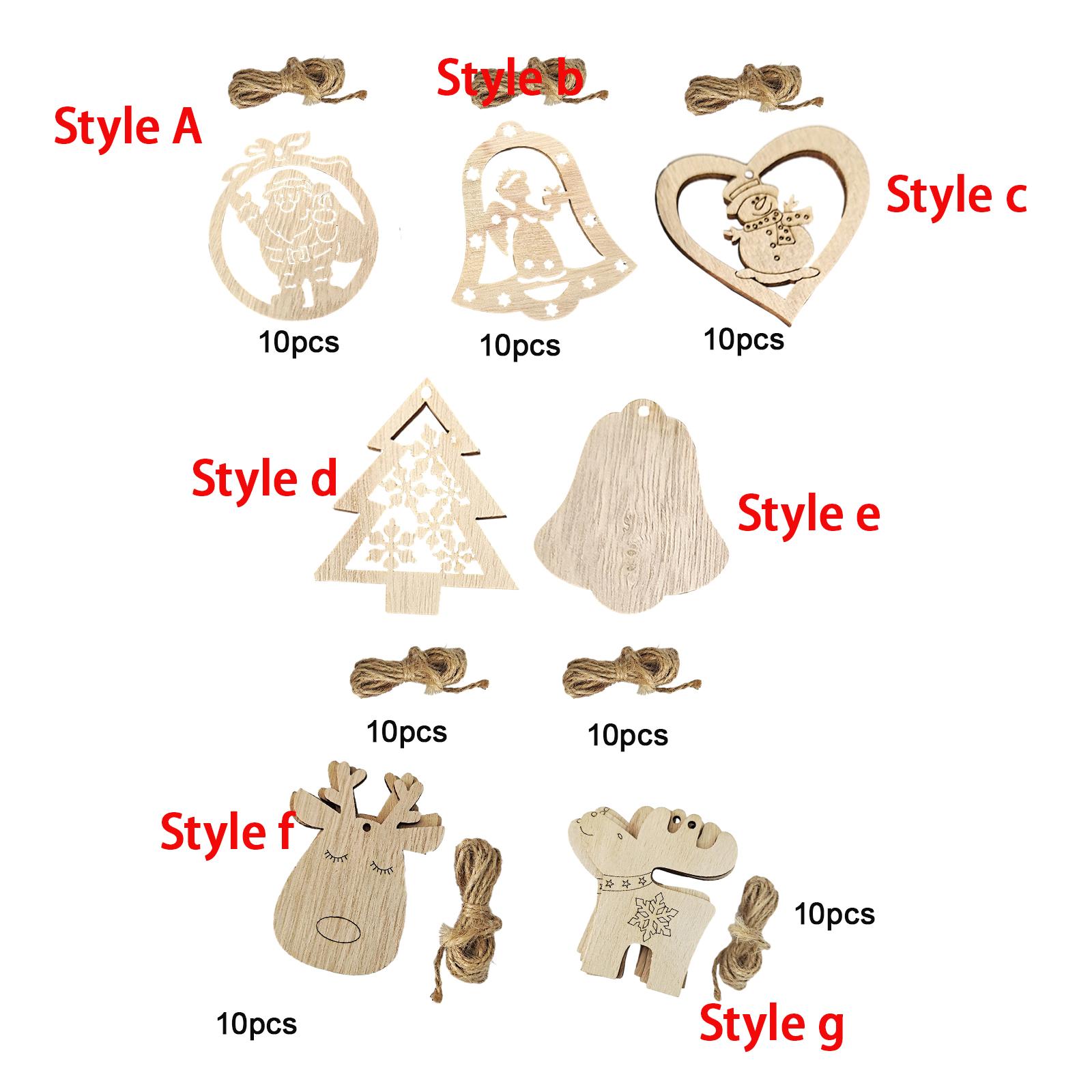 Unfinished Wooden Cutouts Xmas - огляд і ціна Christmas Craft Embellishment