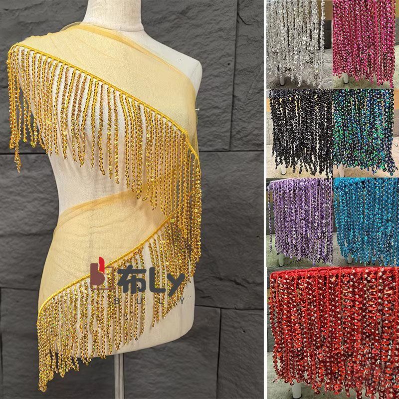 15cm Beaded Sequin Tassel Frin - огляд і ціна Beaded Trim Fringe