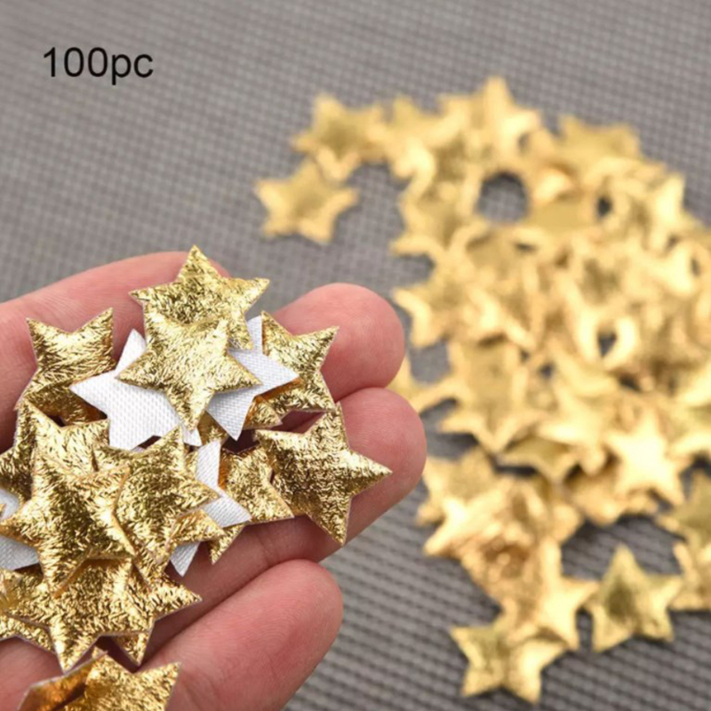 100Pcs Gold/Silver Stars For C - огляд і ціна Christmas Craft Embellishment